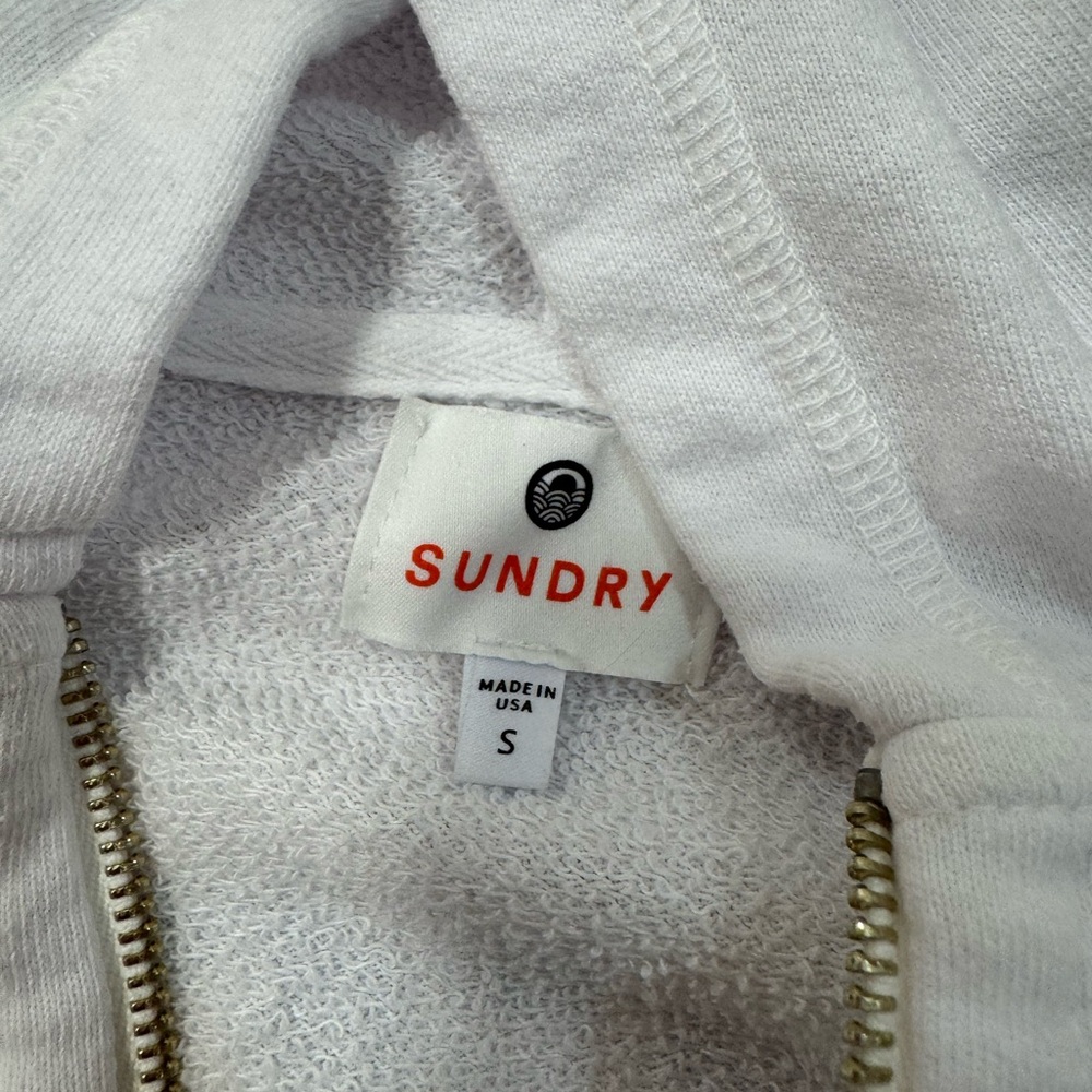 Sundry Off-White Zip-Up Jacket Small